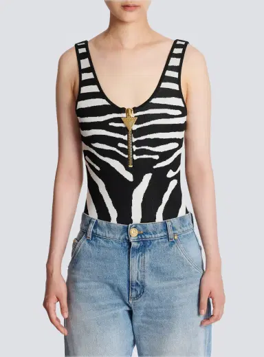 Balmain Zebra jacquard body | Thumbnail 6 Balmain Zebra jacquard body | Thumbnail 6