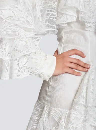 Balmain Flowing dress with lace ruffles | Thumbnail 5 Balmain Flowing dress with lace ruffles | Thumbnail 5
