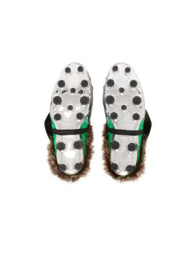 Balmain Half Time faux fur-lined mules with technical fabrics | Thumbnail 6 Balmain Half Time faux fur-lined mules with technical fabrics | Thumbnail 6