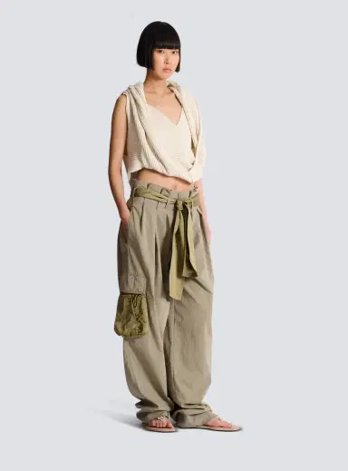 Balmain Cotton twill high-waisted trousers | Thumbnail 3 Balmain Cotton twill high-waisted trousers | Thumbnail 3