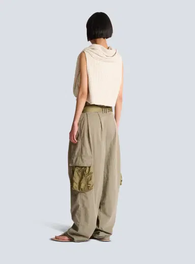 Balmain Cotton twill high-waisted trousers | Thumbnail 4 Balmain Cotton twill high-waisted trousers | Thumbnail 4