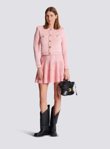 Balmain A-line textured knit skirt | Thumbnail 2 Balmain A-line textured knit skirt | Thumbnail 2