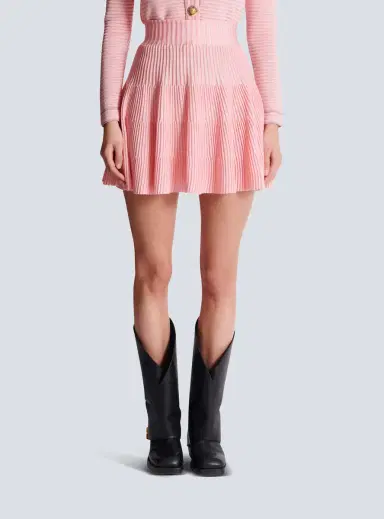 Balmain A-line textured knit skirt | Thumbnail 7 Balmain A-line textured knit skirt | Thumbnail 7
