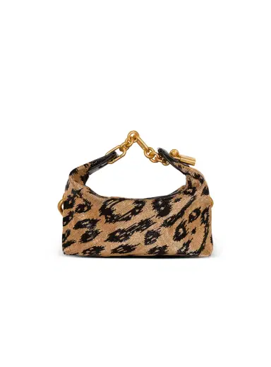 Balmain Sync Mini leopard pattern embroidered bag | Thumbnail 4 Balmain Sync Mini leopard pattern embroidered bag | Thumbnail 4