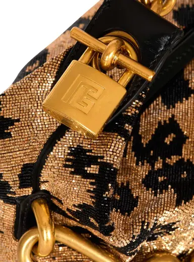 Balmain Sync Mini leopard pattern embroidered bag | Thumbnail 6 Balmain Sync Mini leopard pattern embroidered bag | Thumbnail 6