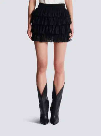 Balmain Short ruffled knit skirt | Thumbnail 6 Balmain Short ruffled knit skirt | Thumbnail 6