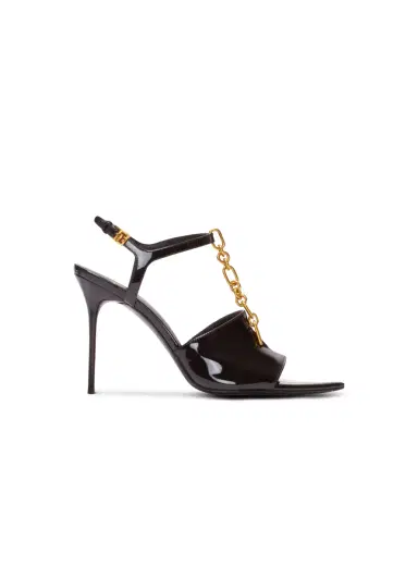 Balmain Sync sandals in patent calfskin | Thumbnail 1 Balmain Sync sandals in patent calfskin | Thumbnail 1