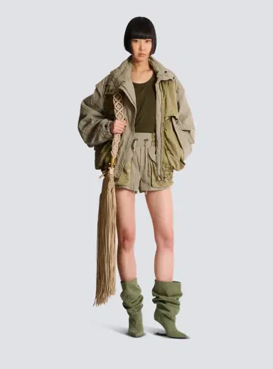 Balmain Cotton and twill bomber jacket | Thumbnail 2 Balmain Cotton and twill bomber jacket | Thumbnail 2