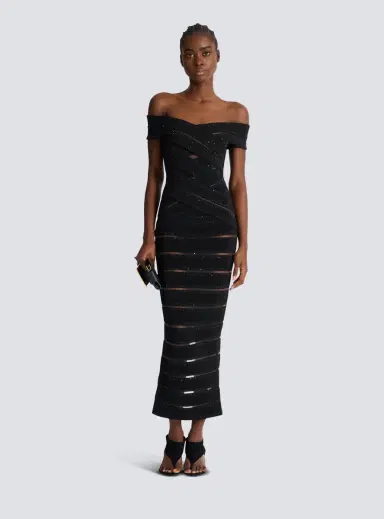 Balmain Mesh knit bodycon dress | Thumbnail 2 Balmain Mesh knit bodycon dress | Thumbnail 2
