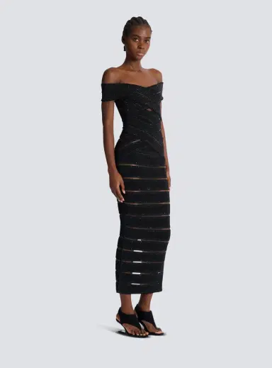 Balmain Mesh knit bodycon dress | Thumbnail 3 Balmain Mesh knit bodycon dress | Thumbnail 3