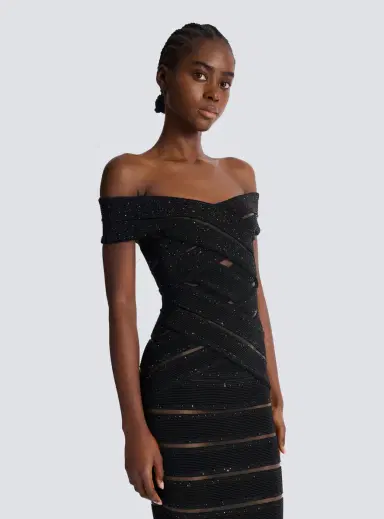 Balmain Mesh knit bodycon dress | Thumbnail 5 Balmain Mesh knit bodycon dress | Thumbnail 5