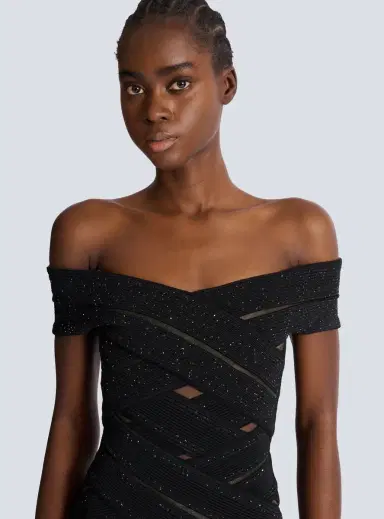 Balmain Mesh knit bodycon dress | Thumbnail 6 Balmain Mesh knit bodycon dress | Thumbnail 6