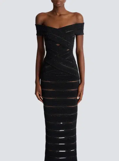 Balmain Mesh knit bodycon dress | Thumbnail 7 Balmain Mesh knit bodycon dress | Thumbnail 7