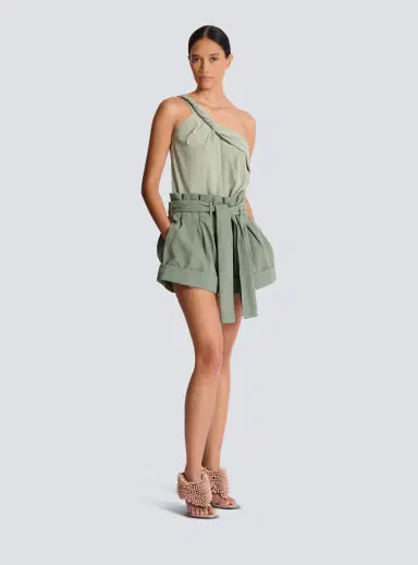Balmain Cotton gabardine high-waisted shorts | Thumbnail 3 Balmain Cotton gabardine high-waisted shorts | Thumbnail 3