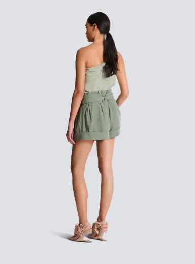 Balmain Cotton gabardine high-waisted shorts | Thumbnail 4 Balmain Cotton gabardine high-waisted shorts | Thumbnail 4