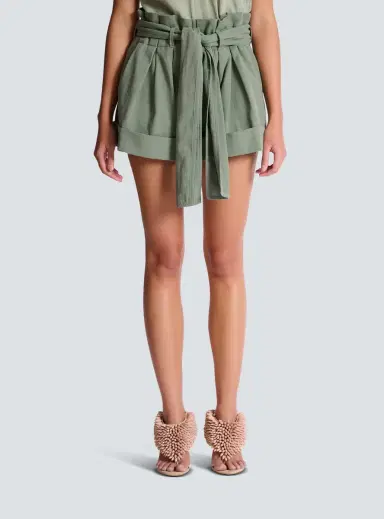 Balmain Cotton gabardine high-waisted shorts | Thumbnail 7 Balmain Cotton gabardine high-waisted shorts | Thumbnail 7