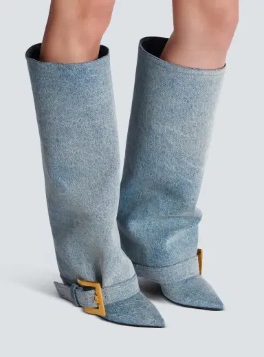 Balmain Anthem denim boots | Thumbnail 2 Balmain Anthem denim boots | Thumbnail 2
