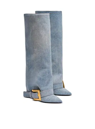 Balmain Anthem denim boots | Thumbnail 3 Balmain Anthem denim boots | Thumbnail 3