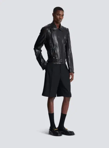 Balmain Lightweight lambskin leather biker jacket | Thumbnail 3 Balmain Lightweight lambskin leather biker jacket | Thumbnail 3