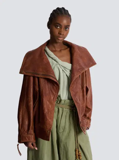 Balmain Lambskin bomber jacket | Thumbnail 6 Balmain Lambskin bomber jacket | Thumbnail 6