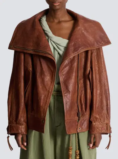 Balmain Lambskin bomber jacket | Thumbnail 8 Balmain Lambskin bomber jacket | Thumbnail 8