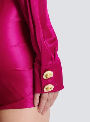 Balmain Short draped interlock jersey dress | Thumbnail 6 Balmain Short draped interlock jersey dress | Thumbnail 6
