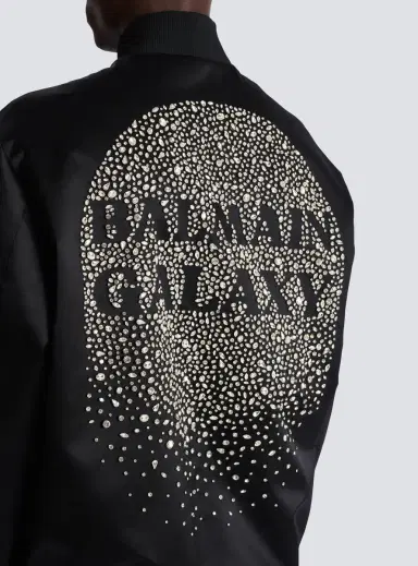 Balmain Satin bomber jacket with Galaxy embroidery | Thumbnail 6 Balmain Satin bomber jacket with Galaxy embroidery | Thumbnail 6