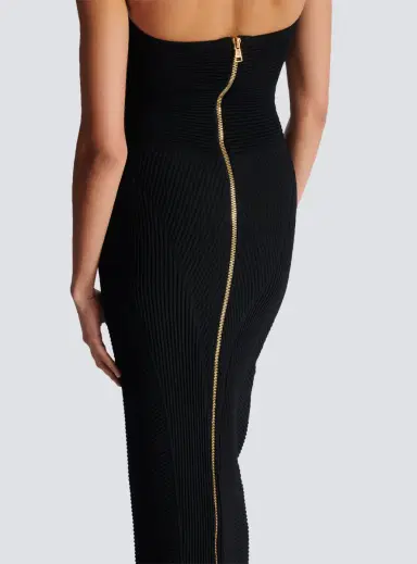 Balmain Long strapless knit dress | Thumbnail 6 Balmain Long strapless knit dress | Thumbnail 6