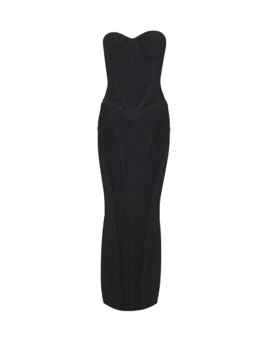 Balmain Long strapless knit dress | Thumbnail 1 Balmain Long strapless knit dress | Thumbnail 1