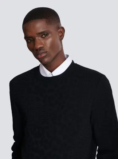 Balmain Monogram knit and leopard pattern jumper | Thumbnail 6 Balmain Monogram knit and leopard pattern jumper | Thumbnail 6