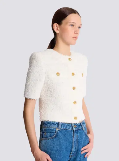 Balmain Cardigan in dotted tweed | Thumbnail 5 Balmain Cardigan in dotted tweed | Thumbnail 5