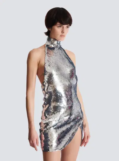 Balmain Short sequinned halterneck dress | Thumbnail 5 Balmain Short sequinned halterneck dress | Thumbnail 5