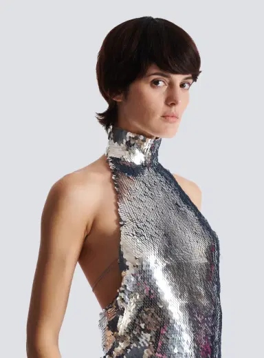 Balmain Short sequinned halterneck dress | Thumbnail 6 Balmain Short sequinned halterneck dress | Thumbnail 6