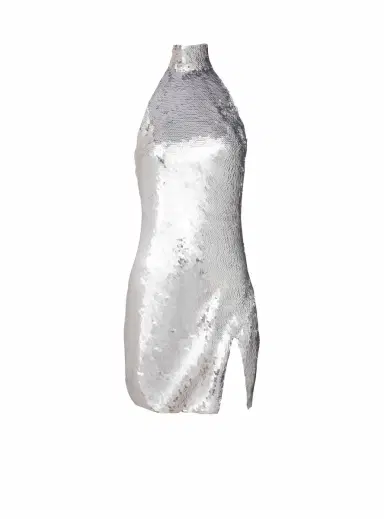 Balmain Short sequinned halterneck dress | Thumbnail 1 Balmain Short sequinned halterneck dress | Thumbnail 1