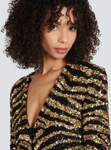 Balmain Embroidered zebra long dress | Thumbnail 5 Balmain Embroidered zebra long dress | Thumbnail 5