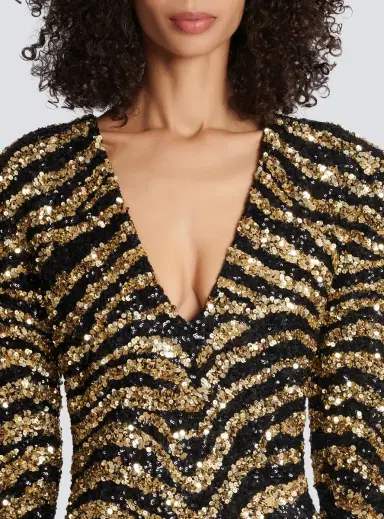 Balmain Embroidered zebra long dress | Thumbnail 6 Balmain Embroidered zebra long dress | Thumbnail 6