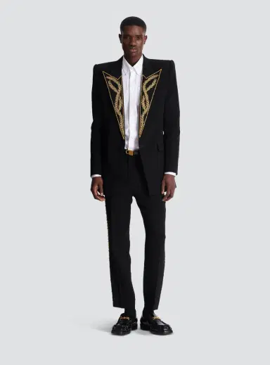 Balmain 1-button jacket with embroidered collar | Thumbnail 2 Balmain 1-button jacket with embroidered collar | Thumbnail 2
