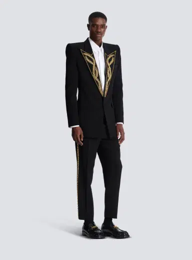 Balmain 1-button jacket with embroidered collar | Thumbnail 3 Balmain 1-button jacket with embroidered collar | Thumbnail 3