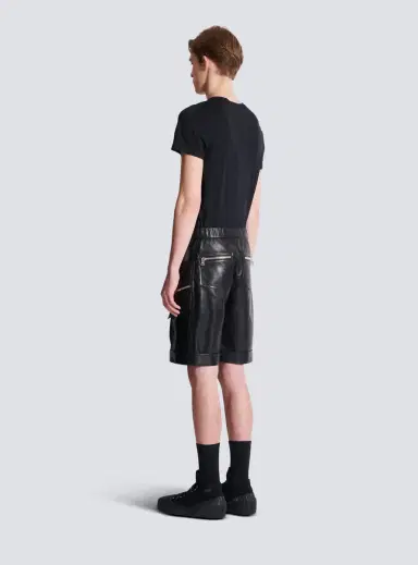 Balmain Leather cargo Bermuda shorts | Thumbnail 4 Balmain Leather cargo Bermuda shorts | Thumbnail 4