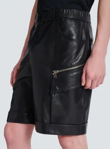 Balmain Leather cargo Bermuda shorts | Thumbnail 5 Balmain Leather cargo Bermuda shorts | Thumbnail 5