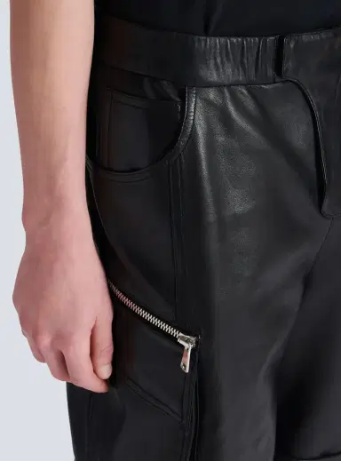 Balmain Leather cargo Bermuda shorts | Thumbnail 7 Balmain Leather cargo Bermuda shorts | Thumbnail 7