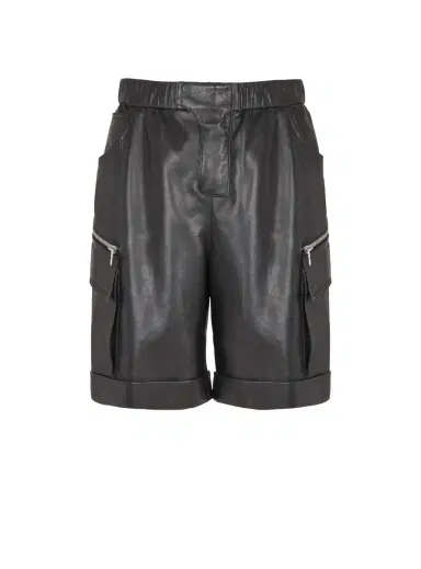 Balmain Leather cargo Bermuda shorts | Thumbnail 1 Balmain Leather cargo Bermuda shorts | Thumbnail 1