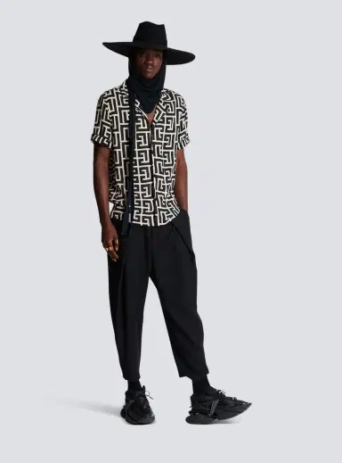 Balmain Maxi shirt with monogram print | Thumbnail 2 Balmain Maxi shirt with monogram print | Thumbnail 2
