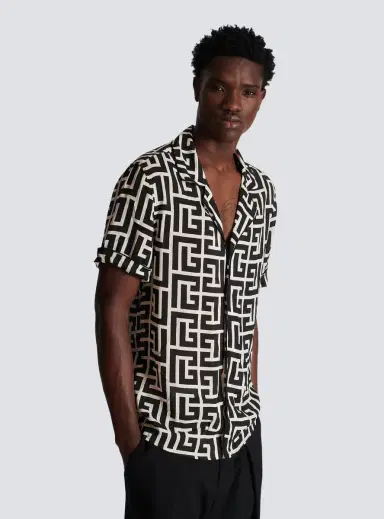 Balmain Maxi shirt with monogram print | Thumbnail 5 Balmain Maxi shirt with monogram print | Thumbnail 5