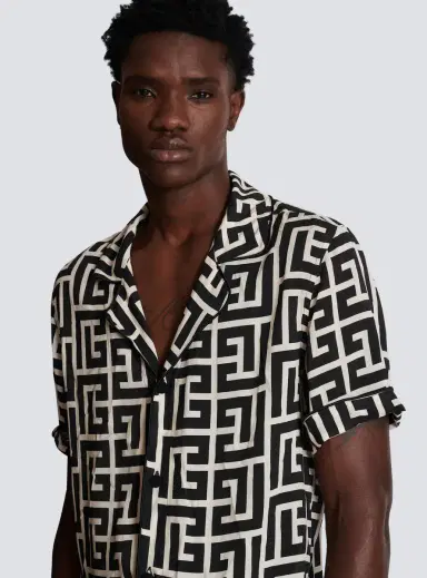 Balmain Maxi shirt with monogram print | Thumbnail 6 Balmain Maxi shirt with monogram print | Thumbnail 6