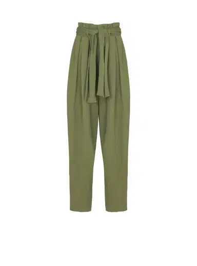 Balmain Twill high-waisted trousers | Thumbnail 1 Balmain Twill high-waisted trousers | Thumbnail 1