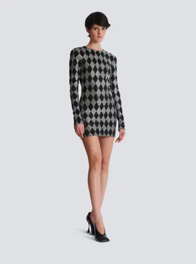 Balmain Short Diamond rhinestone dress | Thumbnail 3 Balmain Short Diamond rhinestone dress | Thumbnail 3