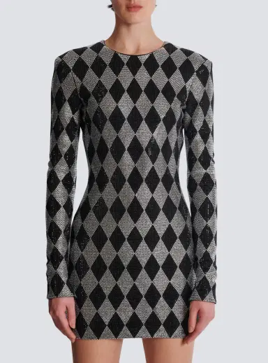 Balmain Short Diamond rhinestone dress | Thumbnail 8 Balmain Short Diamond rhinestone dress | Thumbnail 8