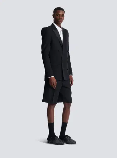 Balmain Grain de poudre blazer with satin lapels | Thumbnail 3 Balmain Grain de poudre blazer with satin lapels | Thumbnail 3