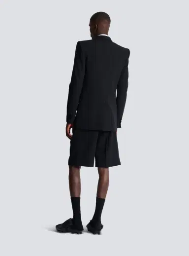 Balmain Grain de poudre blazer with satin lapels | Thumbnail 4 Balmain Grain de poudre blazer with satin lapels | Thumbnail 4